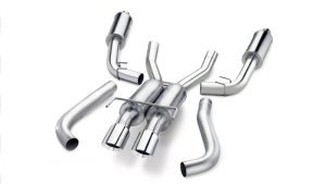 Dodge Viper Performance Exhaust - Dual Center Rear Exit - CORSA Performance - Cat Back Sport - Polished - `96-`02